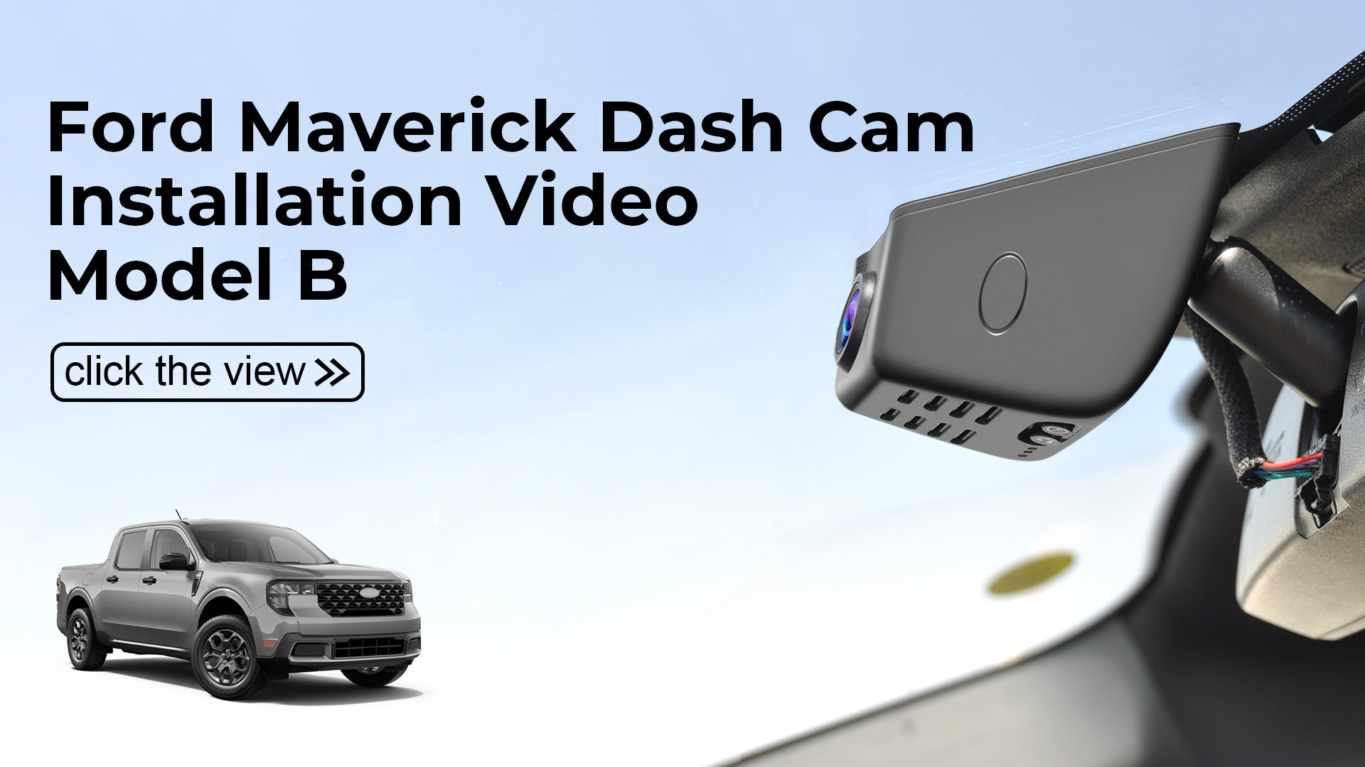 Charger la vidéo : Mangoal 4K Dash Cam for Ford 1st Gen Maverick 2025 2026 (Model B)