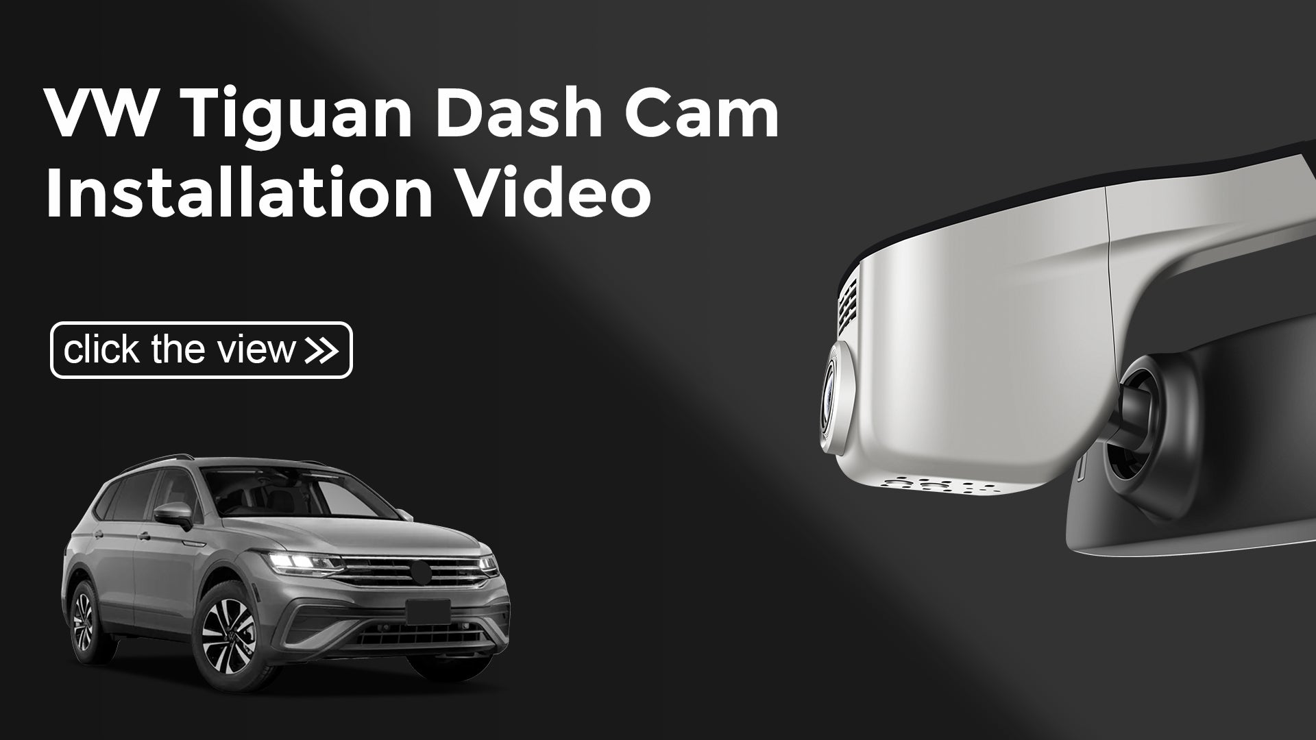Load video: Mangoal Front 4K HDR Dash Cam STARVIS 2 for Volkswagen Tiguan 2018-2024 Gen2 AD/BW (Model A Gray)