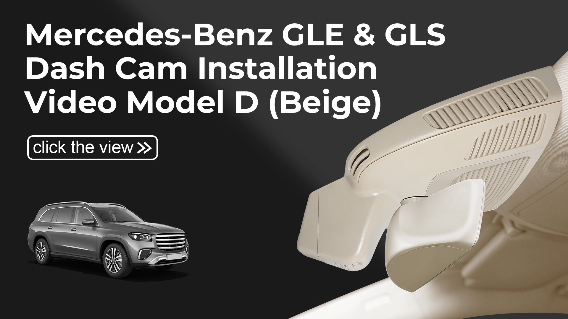 Load video: Mangoal 4K Dash Cam for Mercedes-Benz GLE (W167/C167) 2020-2025 & GLS(X167) 2020-2025 (Model D Beige)