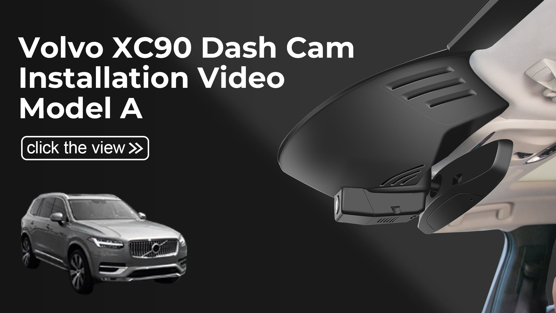 Load video: Mangoal Front 4K HDR Dash Cam STARVIS 2 IMX678 for Volvo XC90 2016 2017 2018 2019 2020 2021 2022 (Model A)