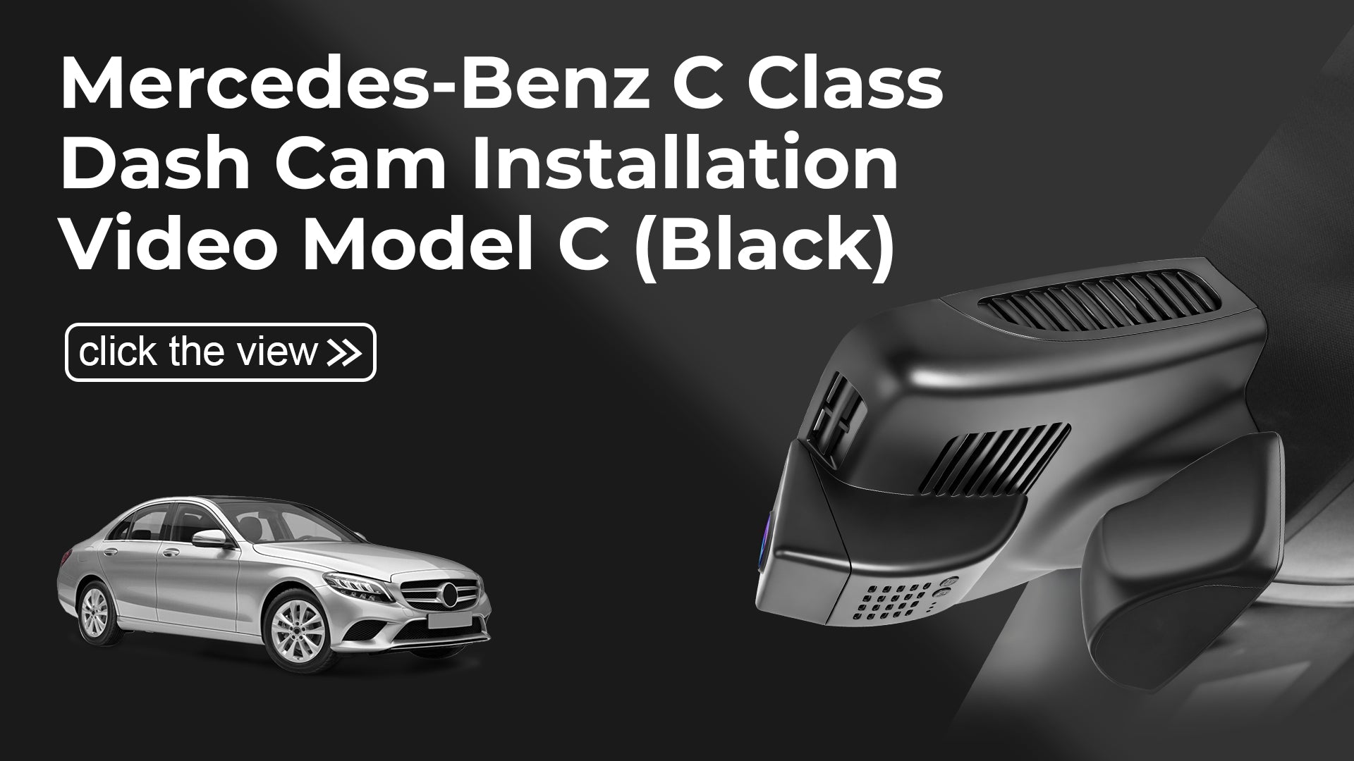 Load video: Mangoal Front 4K HDR Dash Cam STARVIS 2 for Mercedes-Benz C-Class Gen4 W/S/C/A 205 2015-2021(Model C Black)