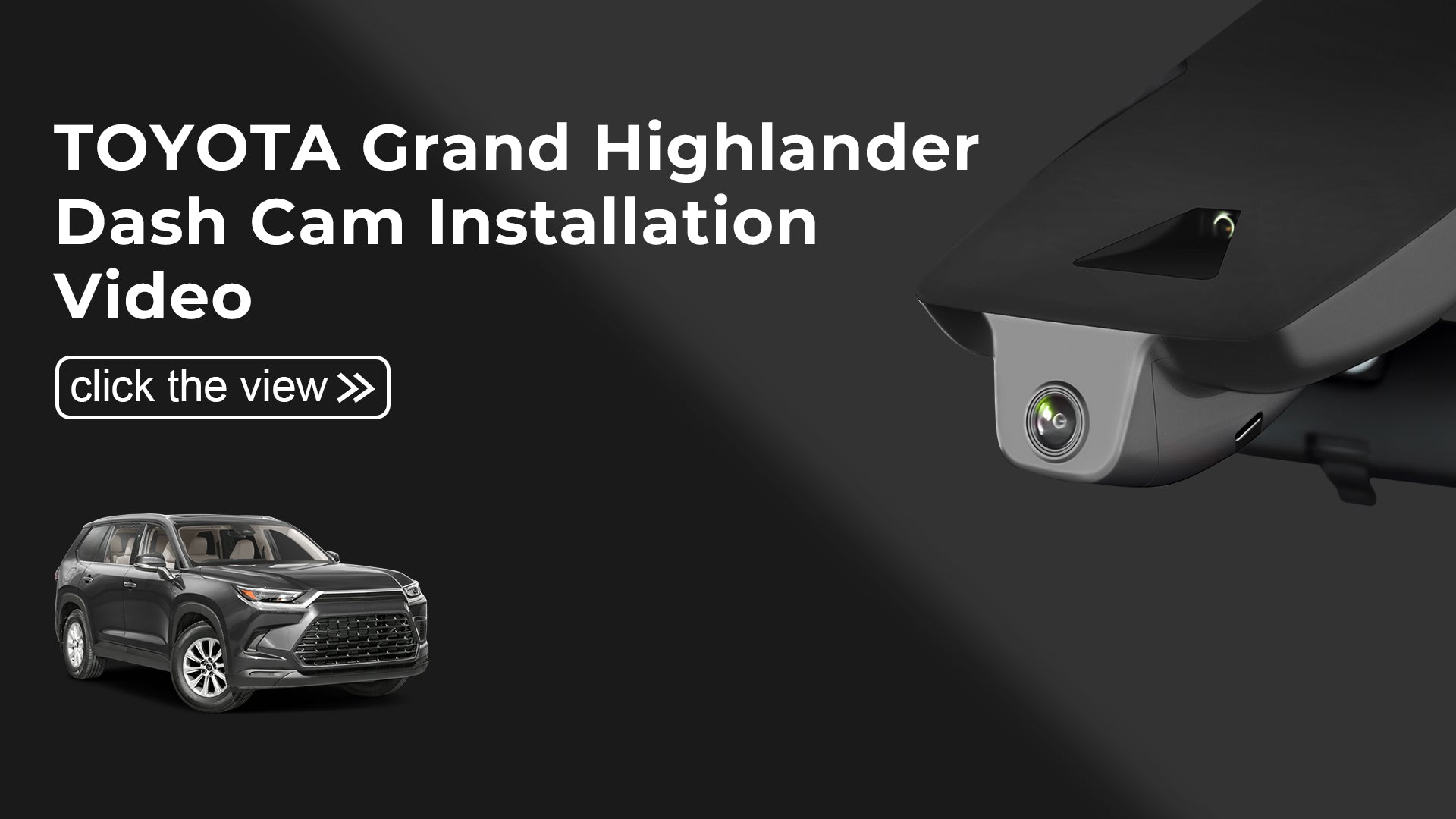 Load video: Mangoal 4K Dash Cam for Toyota Grand Highlander & Hybrid 2024-2026