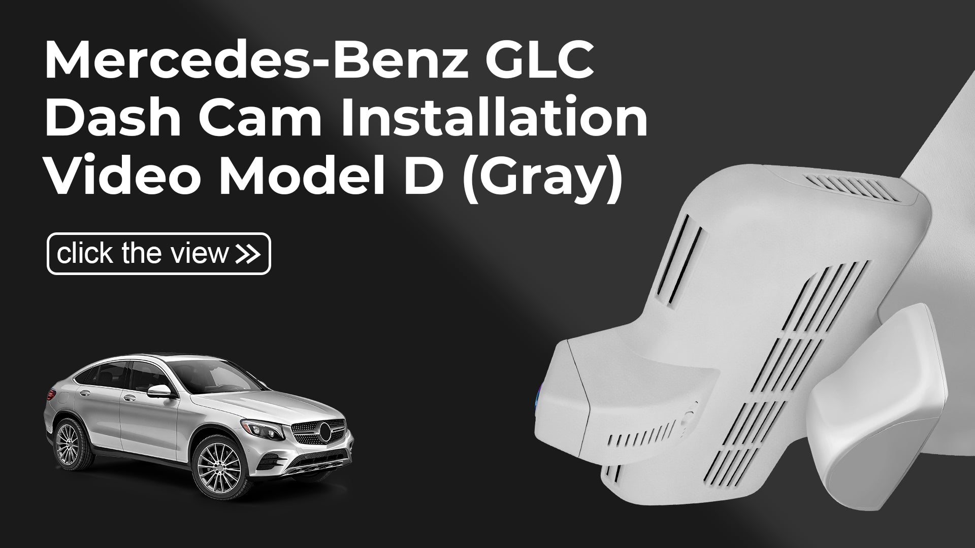 Load video: Mangoal 4K Dash Cam for Mercedes-Benz GLC Gen1 X253/C253 2016-2020 (Model D Gray)