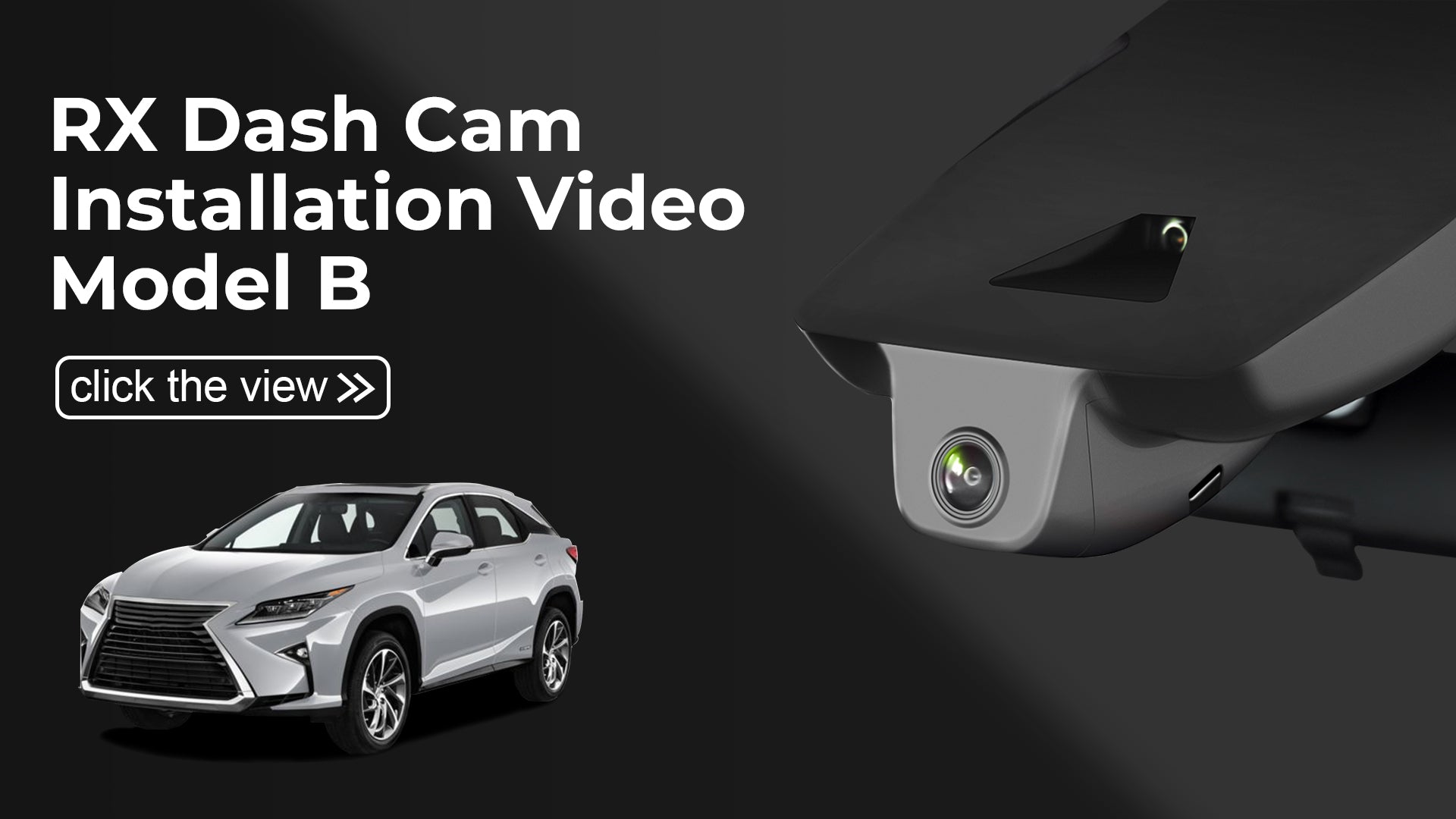 Load video: Mangoal Front 4K HDR Dash Cam STARVIS 2 for Lexus RX 2018-2022 (Model B)