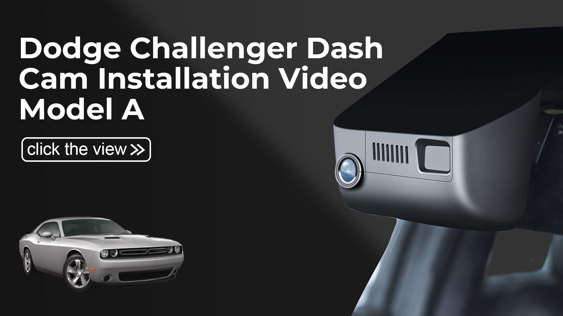 Load video: Mangoal Front 4K HDR Dash Cam STARVIS 2 for Dodge Challenger 2015-2023(Model A)