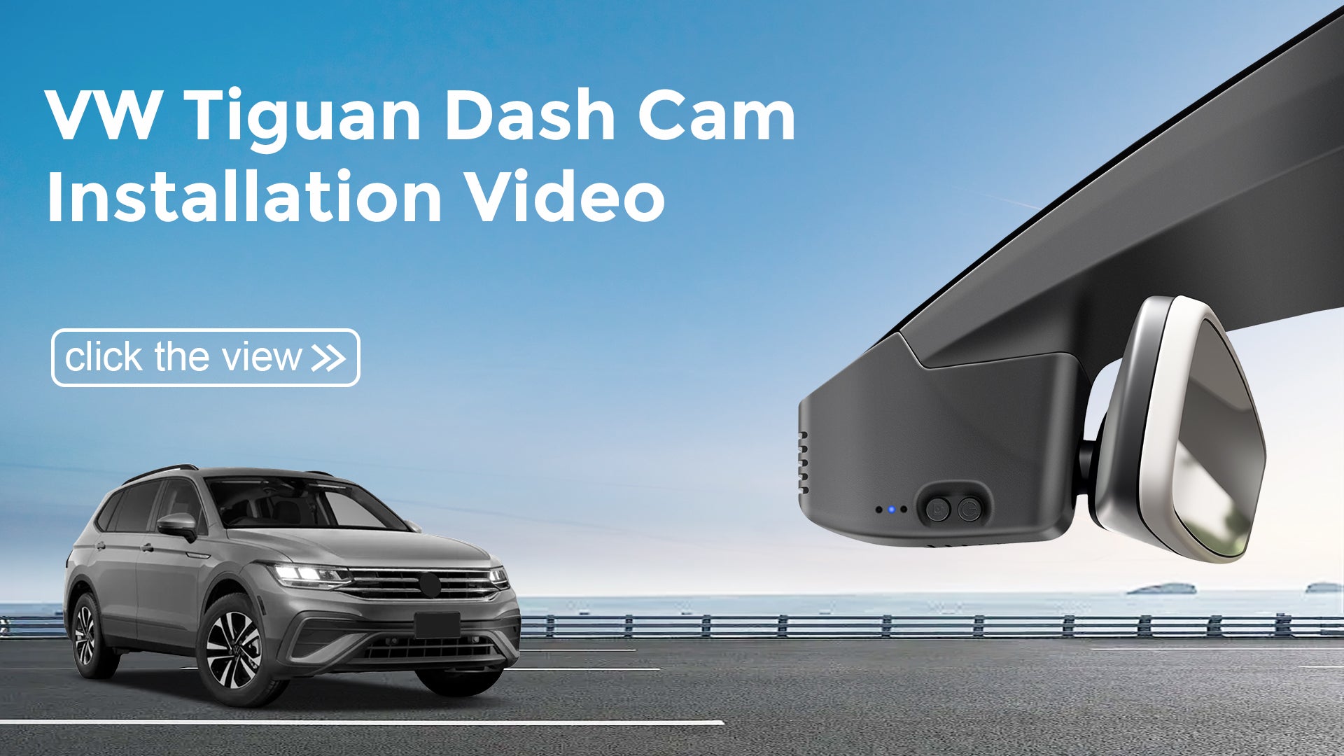 Load video: Mangoal Front 4K HDR Dash Cam STARVIS 2 for Volkswagen Tiguan 2018-2024 Gen2 AD/BW (Model B Black)