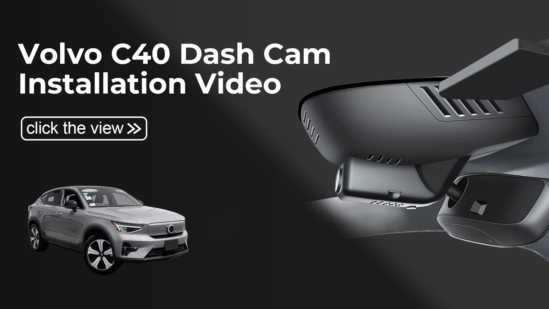 Load video: Mangoal 4K Dash Cam for Volvo C40 2022-2024
