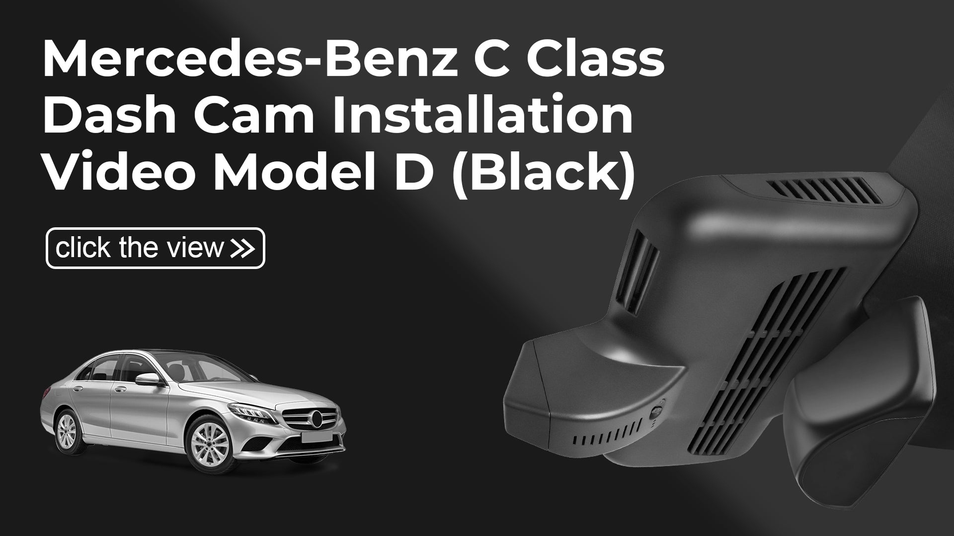Load video: Mangoal Front 4K HDR Dash Cam STARVIS 2 for Mercedes-Benz C-Class Gen4 W/S/C/A 205 2015-2021(Model D Black)