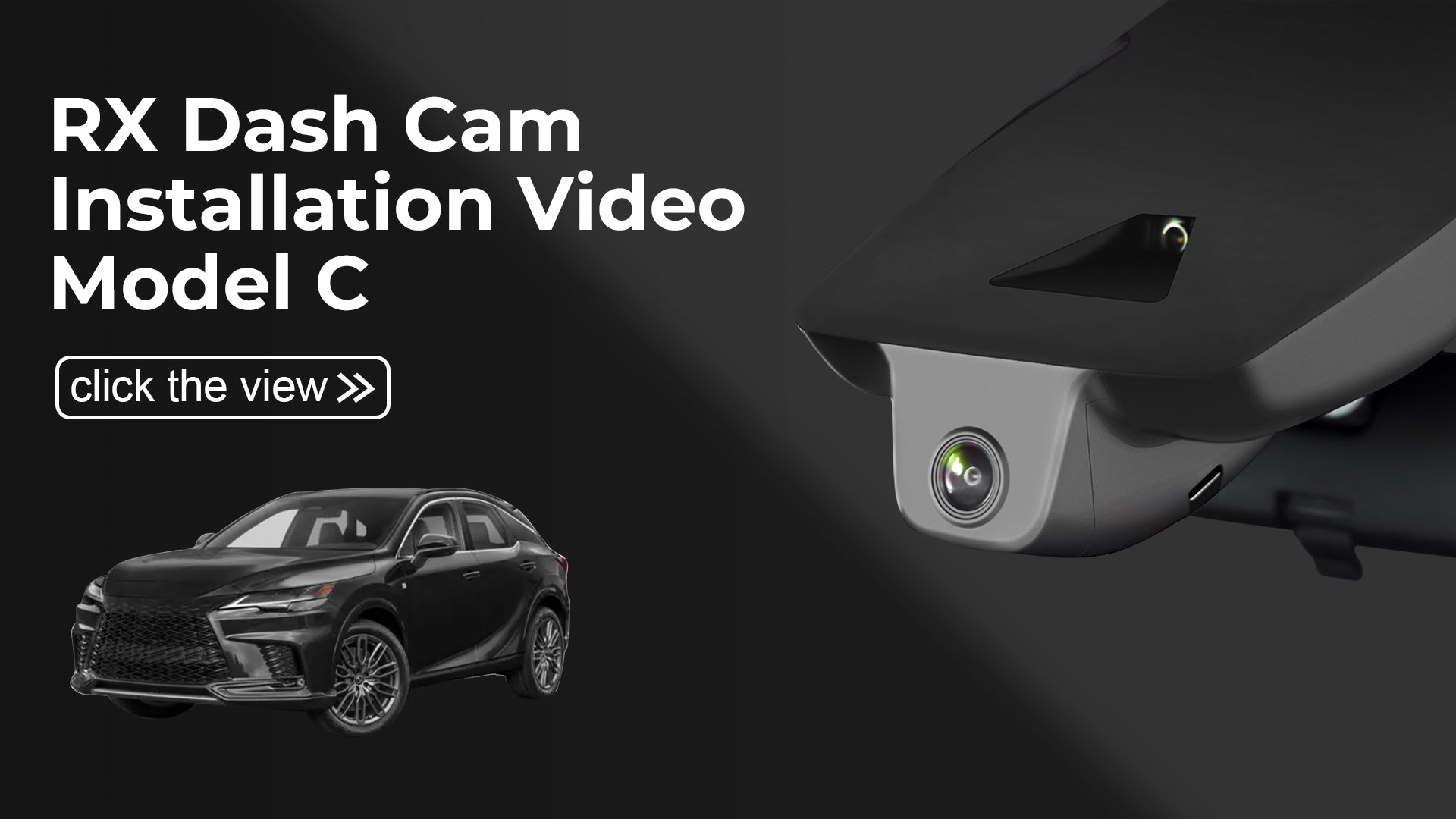Load video: Mangoal Front 4K HDR Dash Cam STARVIS 2 for Lexus RX 2023-2026 (Model C)