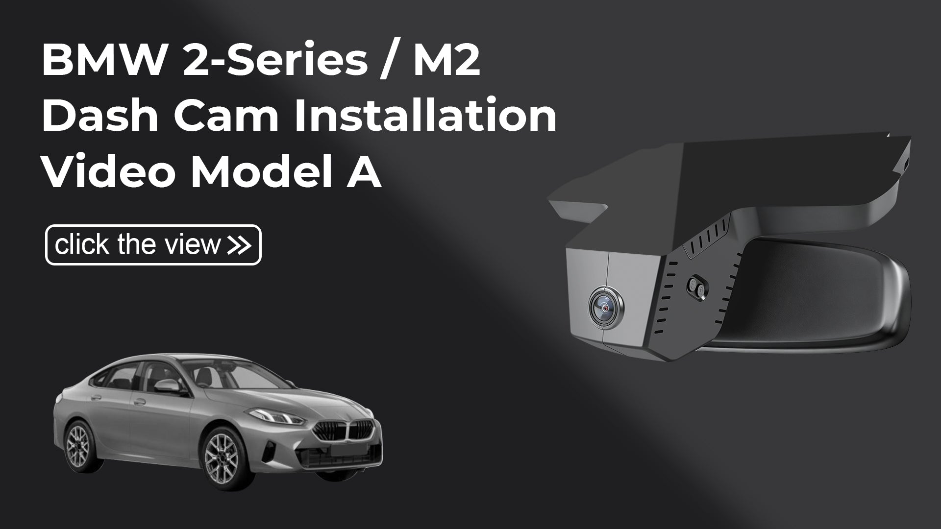 Load video: Mangoal Front 4K HDR Dash Cam STARVIS 2 for BMW 2 Series Gran Coupé F74 2025 2026 (Model F)