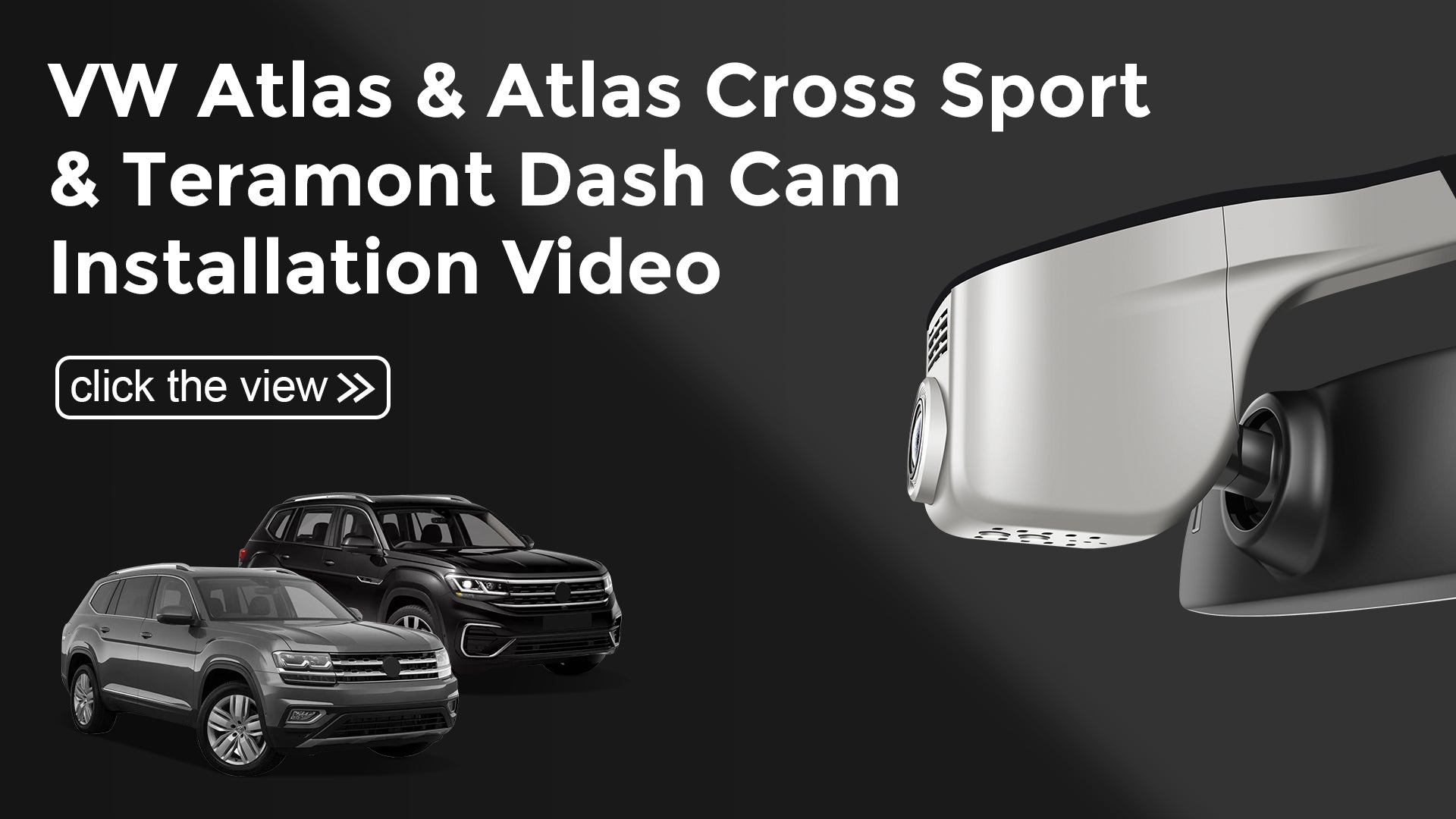 Load video: Mangoal Front 4K HDR Dash Cam STARVIS 2 IMX678 for Volkswagen Atlas 2018-2026 & Atlas Cross Sport 2020-2026 (Model B Gray)