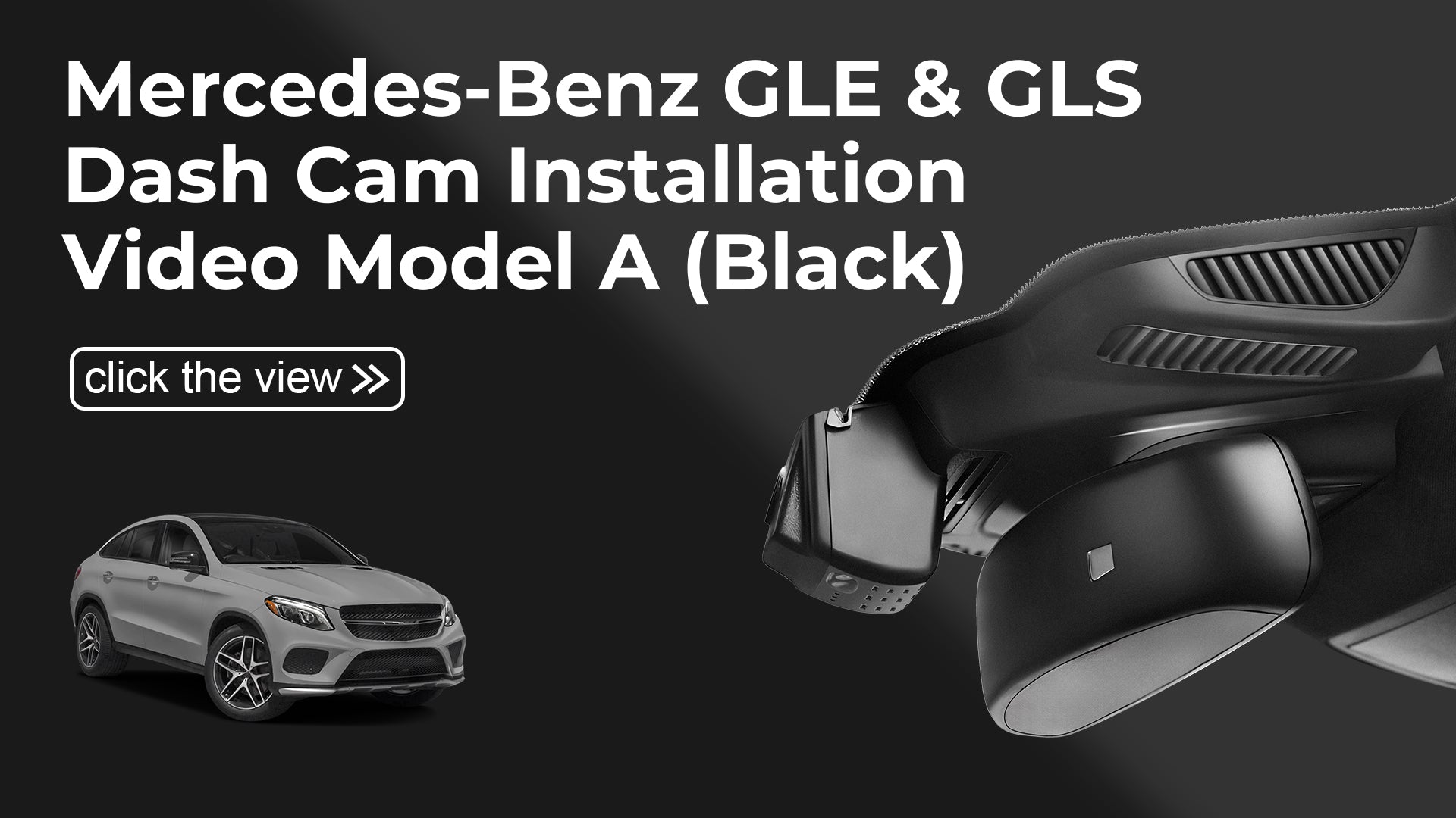 Load video: Mangoal 4K Dash Cam for Mercedes-Benz GLE (W166/C292) 2016-2019 & GLS(X166) 2017-2019 (Model A Black)