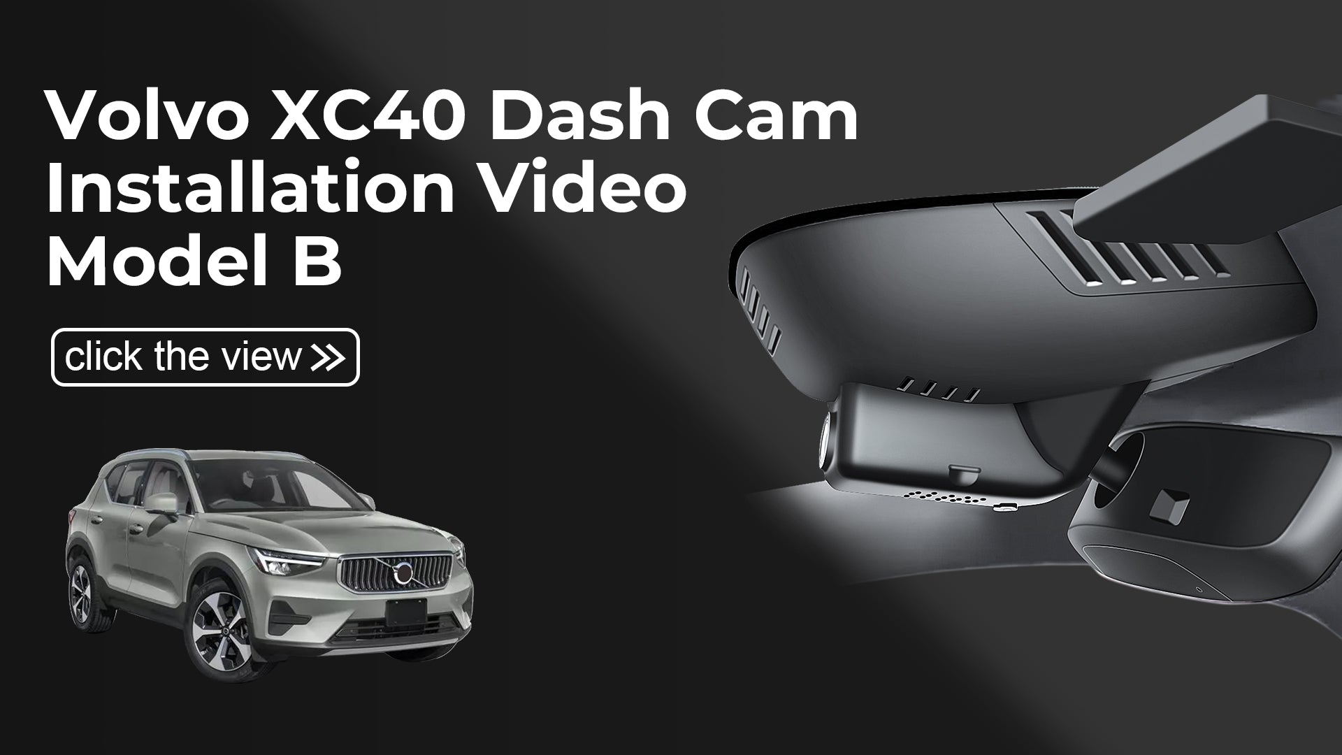 Load video: Mangoal Front 4K HDR Dash Cam STARVIS 2 IMX678 for Volvo XC40 2023-2026 & XC40 Recharge 2021-2024 (Model B)