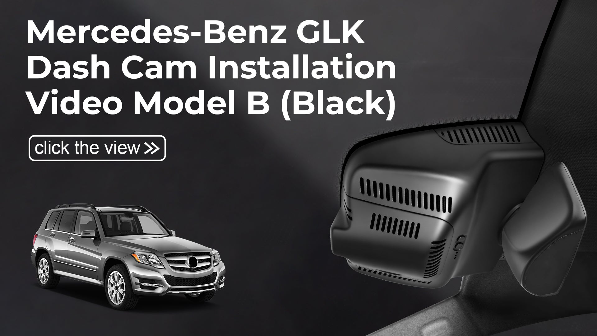 Load video: Mangoal 4K Dash Cam for Mercedes-Benz GLK X204 2010-2015 (Model B Black)