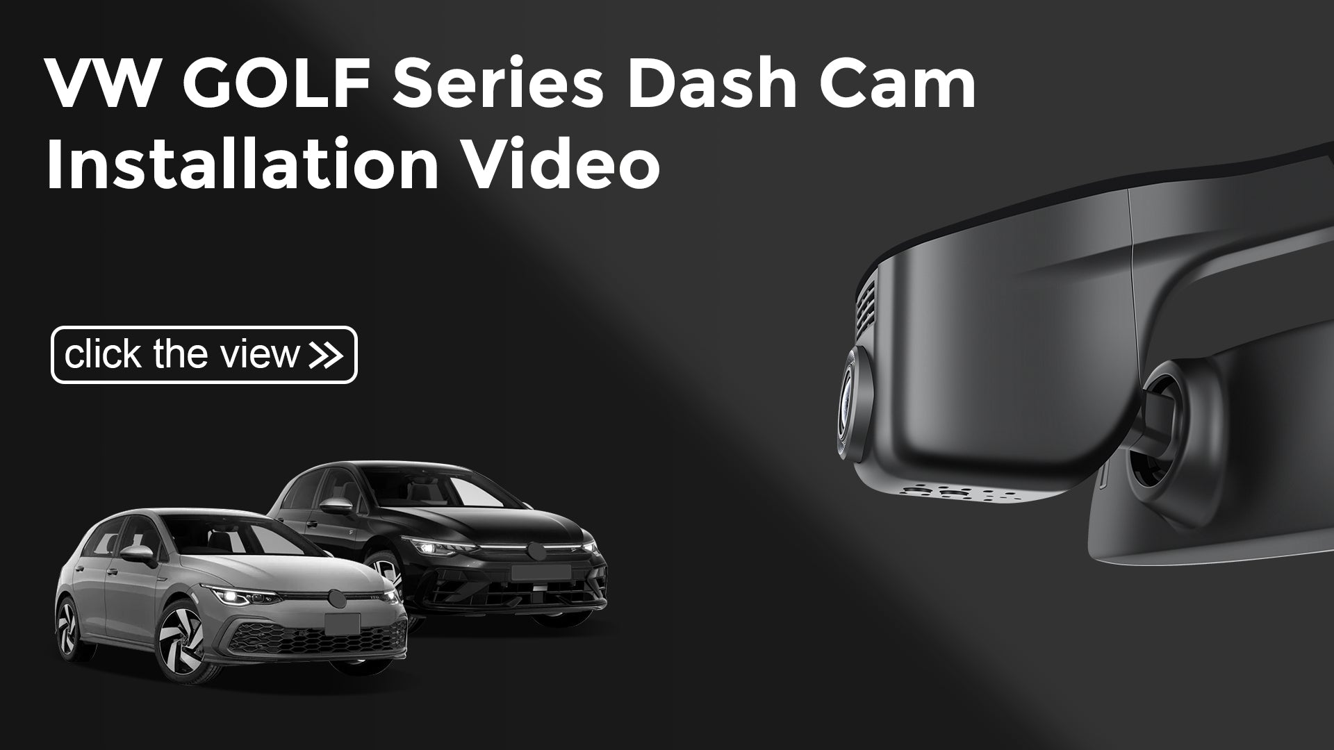 Load video: Mangoal Front 4K HDR Dash Cam STARVIS 2 for Volkswagen Golf & Golf GTI & Golf R MK 7/7.5/8 2015-2025 (Model A Black)