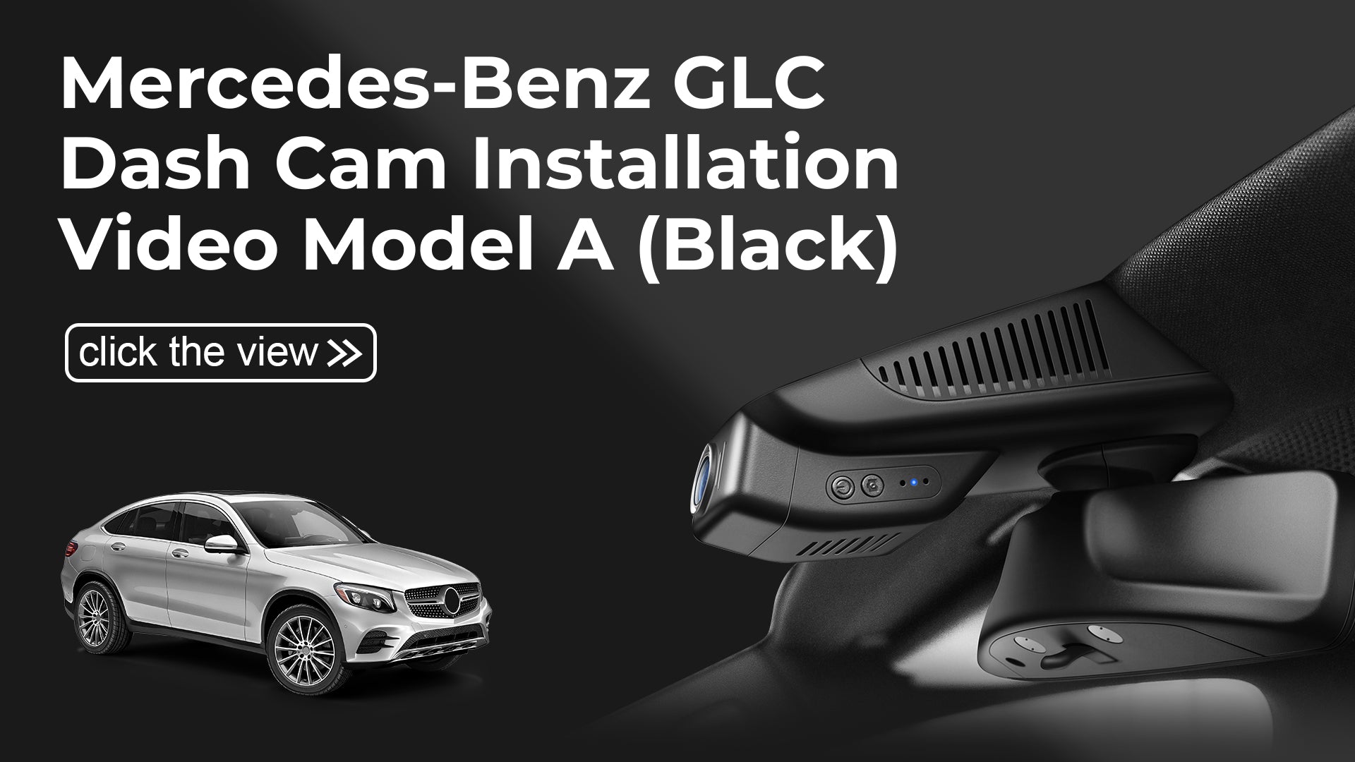 Load video: Mangoal 4K Dash Cam for Mercedes-Benz GLC Gen1 X253/C253 2016-2020(Model A Black)