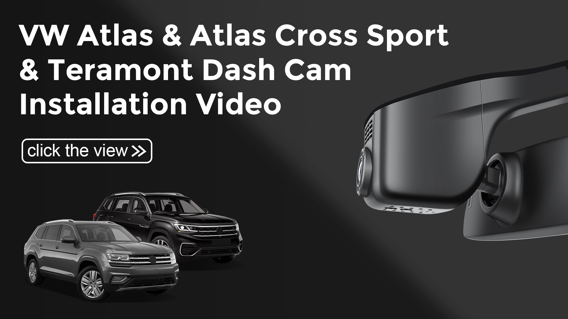 Load video: Mangoal Front 4K HDR Dash Cam STARVIS 2 IMX678 for Volkswagen Atlas 2018-2026 & Atlas Cross Sport 2020-2026 (Model A Black)