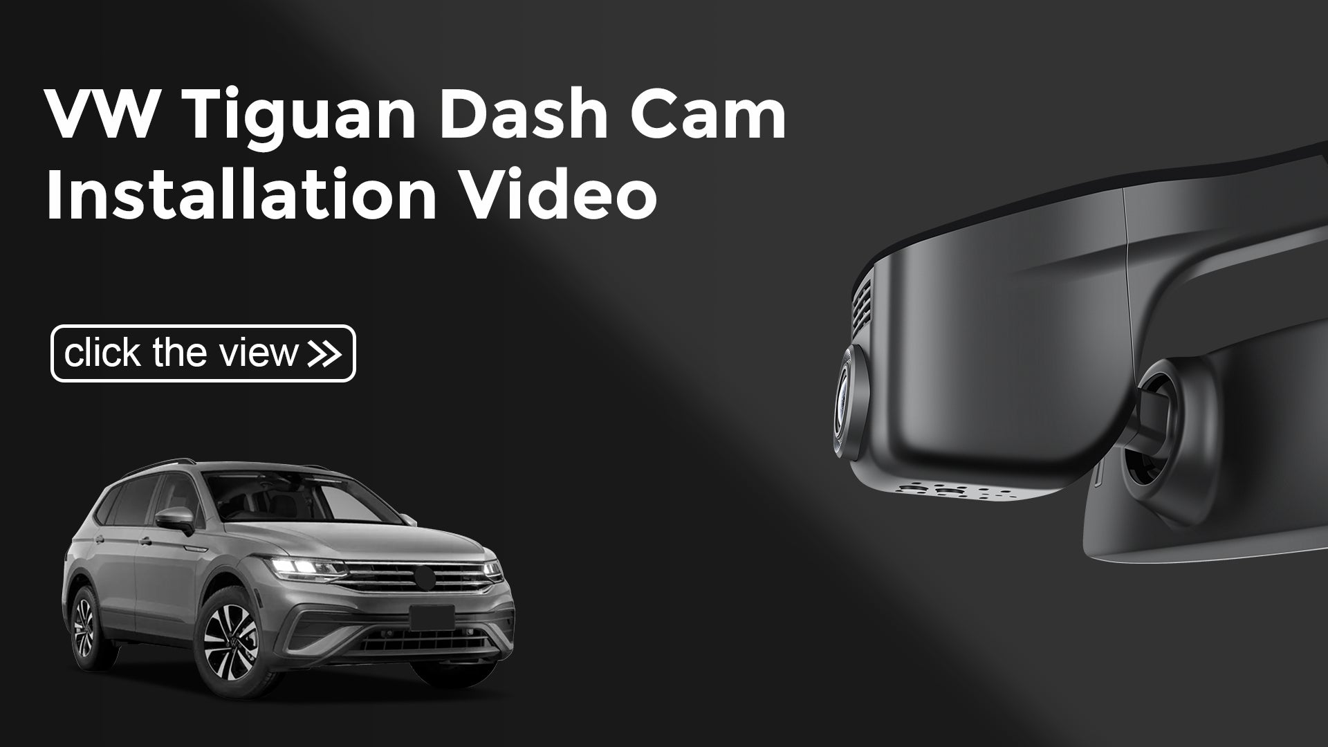 Load video: Mangoal Front 4K & Rear 2K HDR Dash Cam, Dual STARVIS 2, for Volkswagen Tiguan 2018-2024 Gen2 AD/BW (Model A Black)