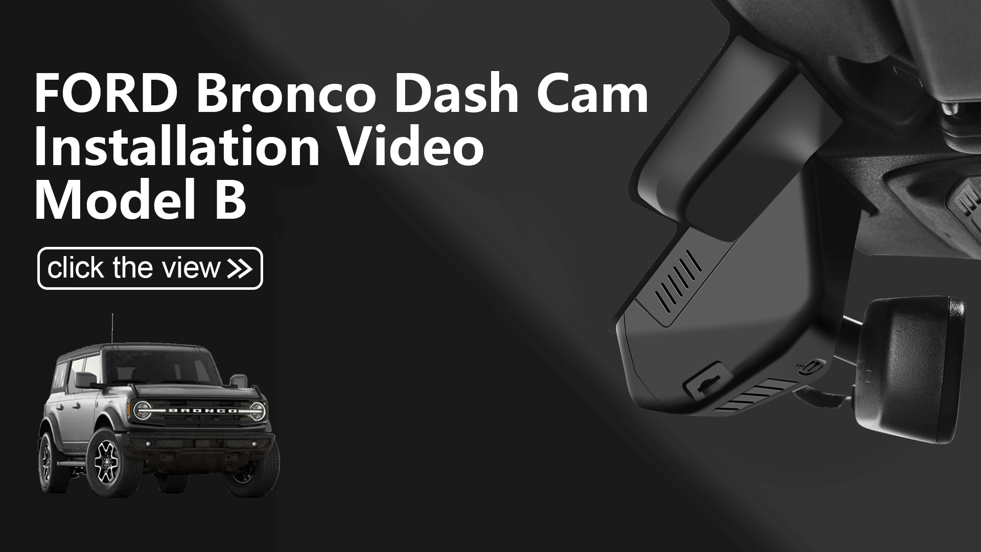 Load video: Mangoal 4K Dash Cam Fit for Ford Bronco 2025 2026 (Model B)