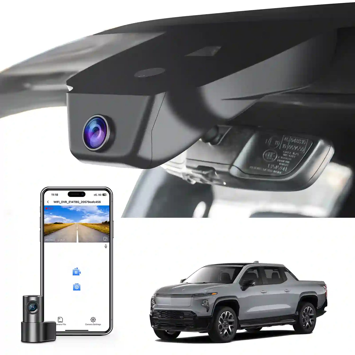 Mangoal Dash Cams for Chevy Silverado EV 2024–2025