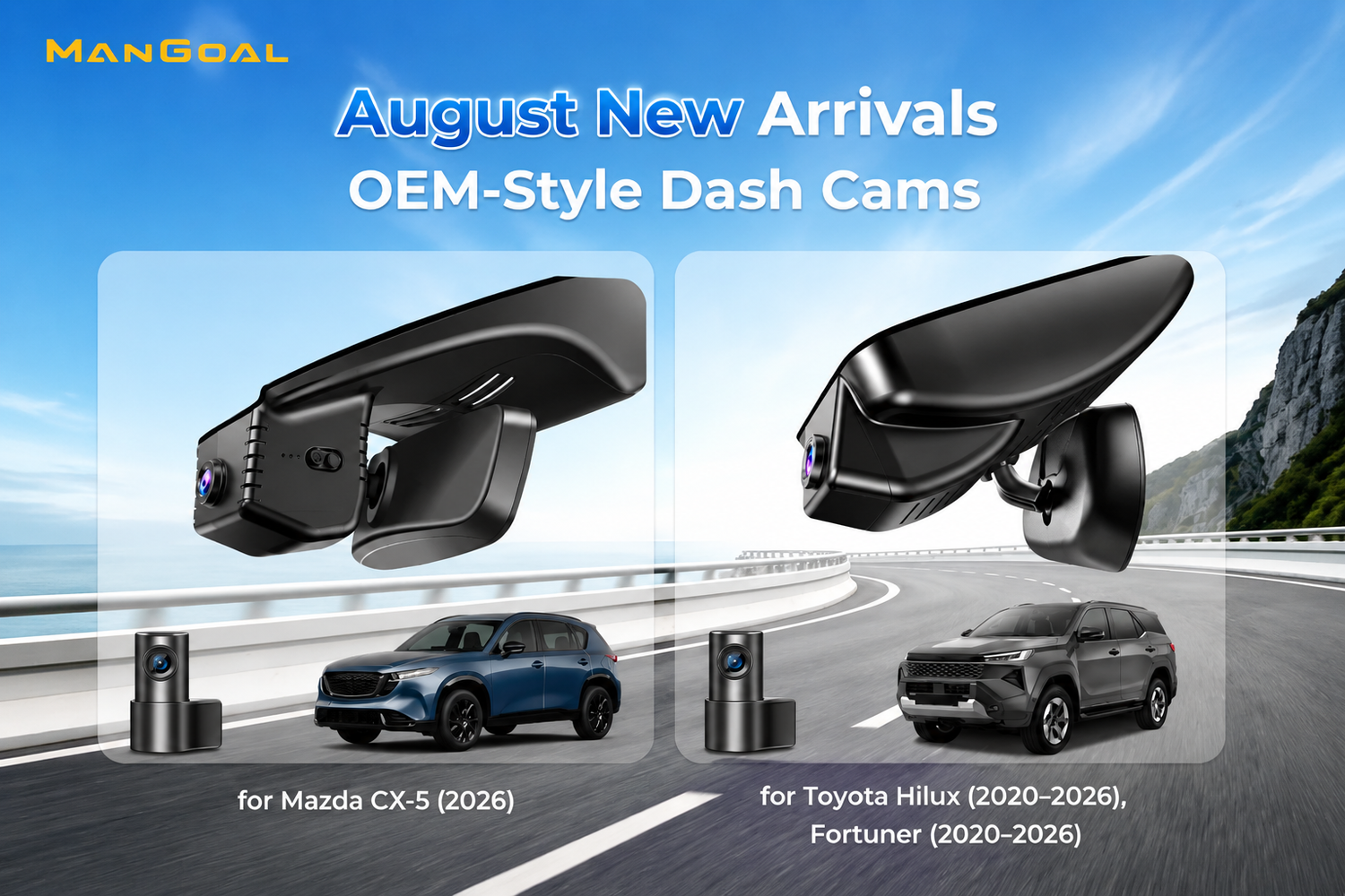 Coming August: OEM Dash Cams for Toyota Hilux, Fortuner & Mazda CX-5