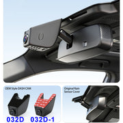 Mangoal Caméra de tableau de bord avant 4K et arrière 1080p pour Ford F150 2013-2024 F250/F350 Super Duty 2015-2024 XLT Lariat King Ranch Tremor Raptor Limited Platinum (modèle B), application et WiFi gratuits, carte 128 Go