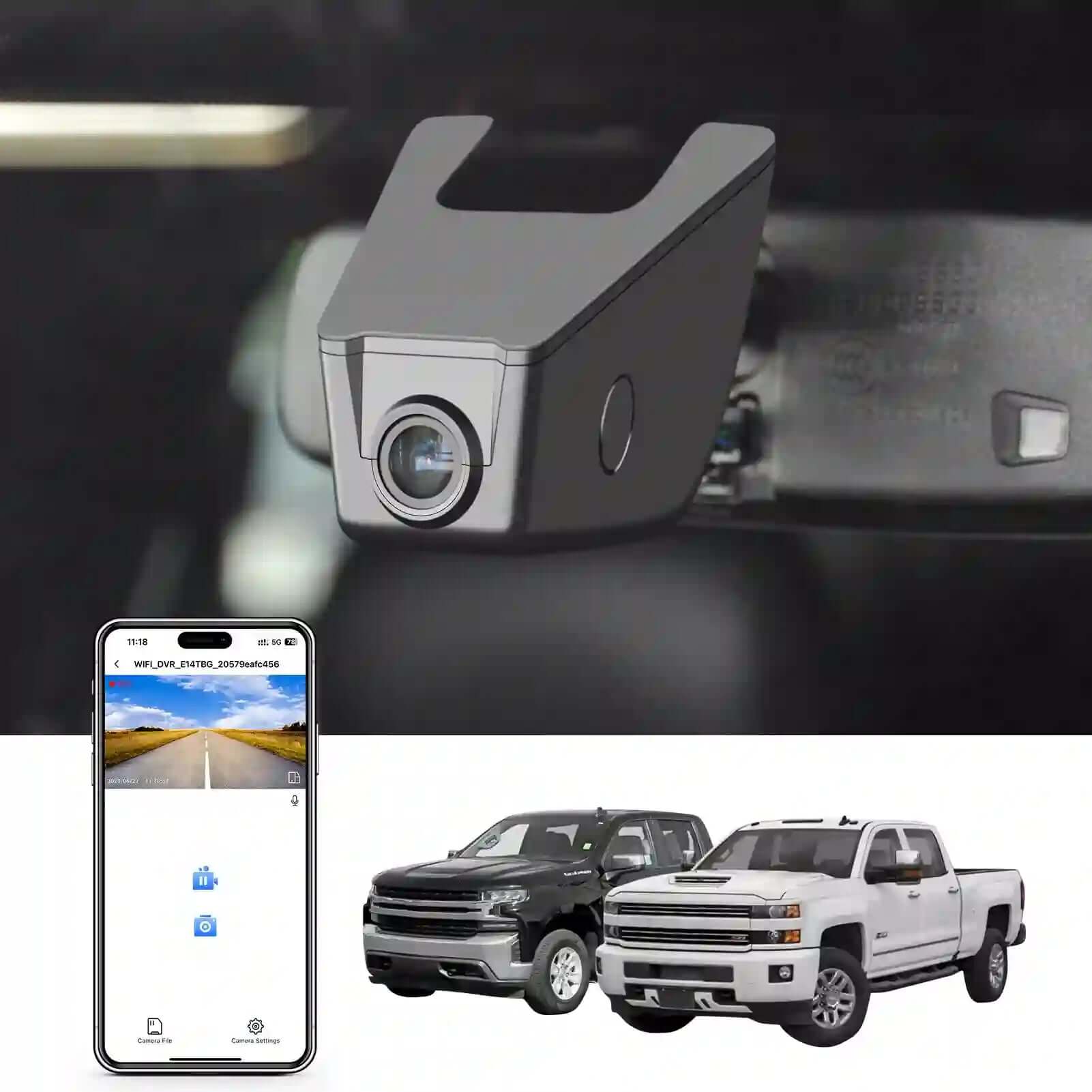 Chevey Silverado single dash cam 
