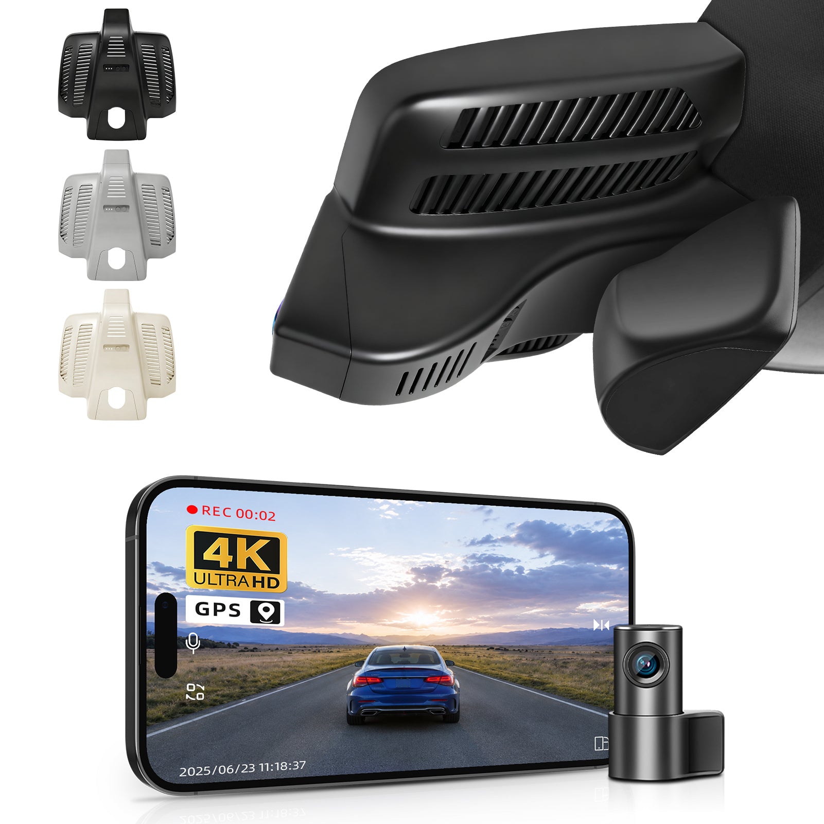 Mangoal Front 4K & Rear 1080P Dash Cam for Mercedes-Benz E-class W213 Gen5 2017-2023 & E53 E63 AMG 2018-2024 (Model E Black)