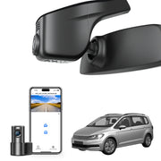 Mangoal 4K Front & 2K Rear 2 Channel HDR Dash Cam, Dual STARVIS 2 IMX678 IMX675, Custom Fit for Volkswagen Touran 2016-2022 2024 (Model A Black)