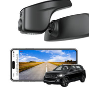 Mangoal Front 4K HDR Dash Cam STARVIS 2 IMX678, Custom Fit  for VolksWagen T-Cross 2020-2024 (Model A Black)
