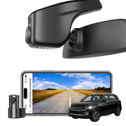 Mangoal 4K Front & 2K Rear 2 Channel HDR Dash Cam, Dual STARVIS 2 IMX678 IMX675, Custom Fit for VolksWagen T-Cross 2020-2024 (Model A Black)