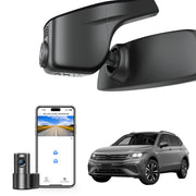 Mangoal 4K Front & 2K Rear 2 Channel HDR Dash Cam, Dual STARVIS 2 IMX678 IMX675, Custom Fit for Volkswagen Tiguan 2018-2024 Gen2 AD/BW (Model A Black), 5GHz WiFi, GPS, 128GB Card
