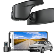 Mangoal 4K Front & 2K Rear 2 Channel HDR Dash Cam, Dual STARVIS 2 IMX678 IMX675, Custom Fit for VolksWagen Polo 2018-2024 (Model A Black)