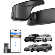 Mangoal Front 4K & Rear 2K HDR Dash Cam, Dual STARVIS 2 IMX678 IMX675, for Volkswagen Golf & Golf GTI & Golf R MK 7/7.5/8 2015-2025 (Model A Black)