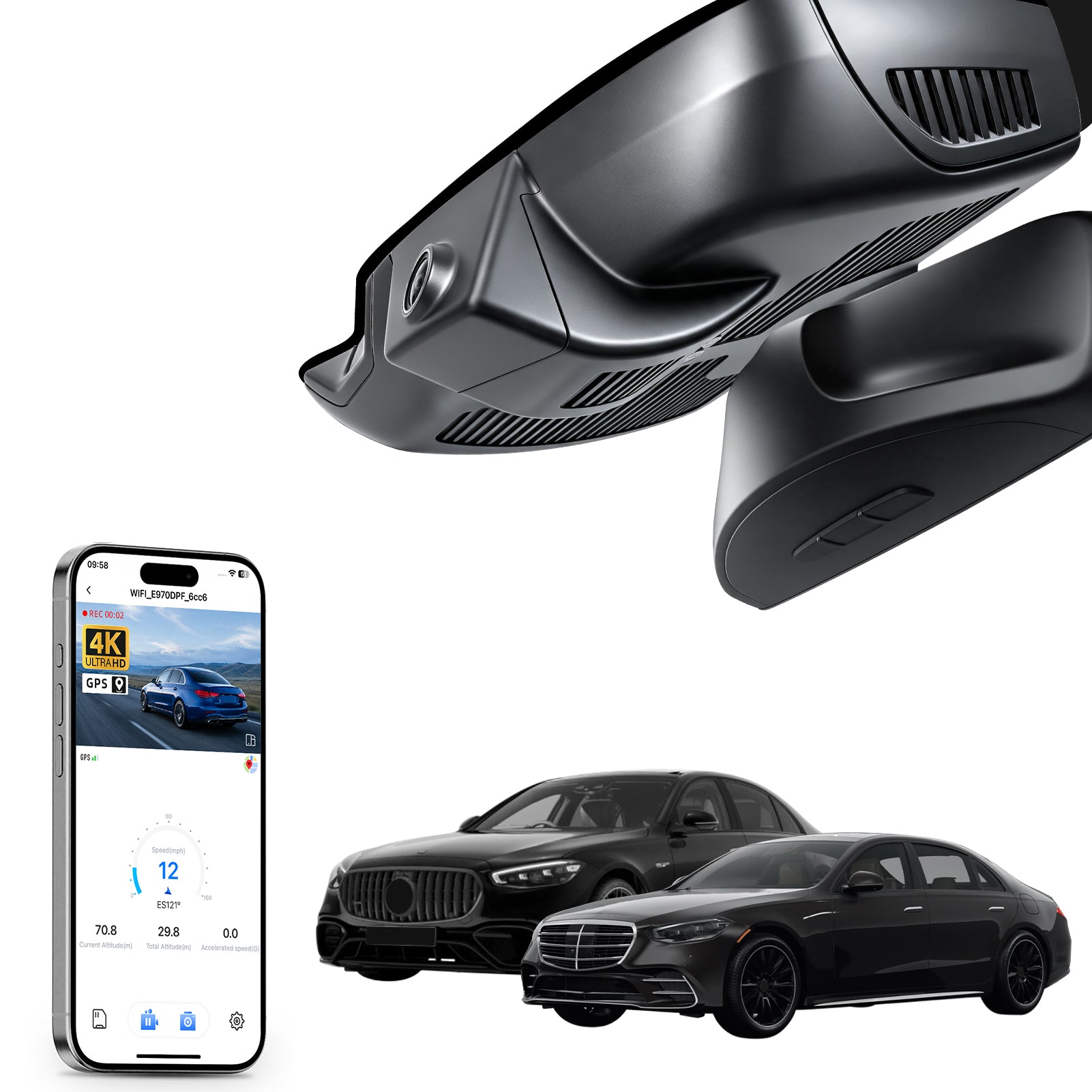 Mangoal Dash Cam for Mercedes-Benz S-Class 2012-2021(Model C)