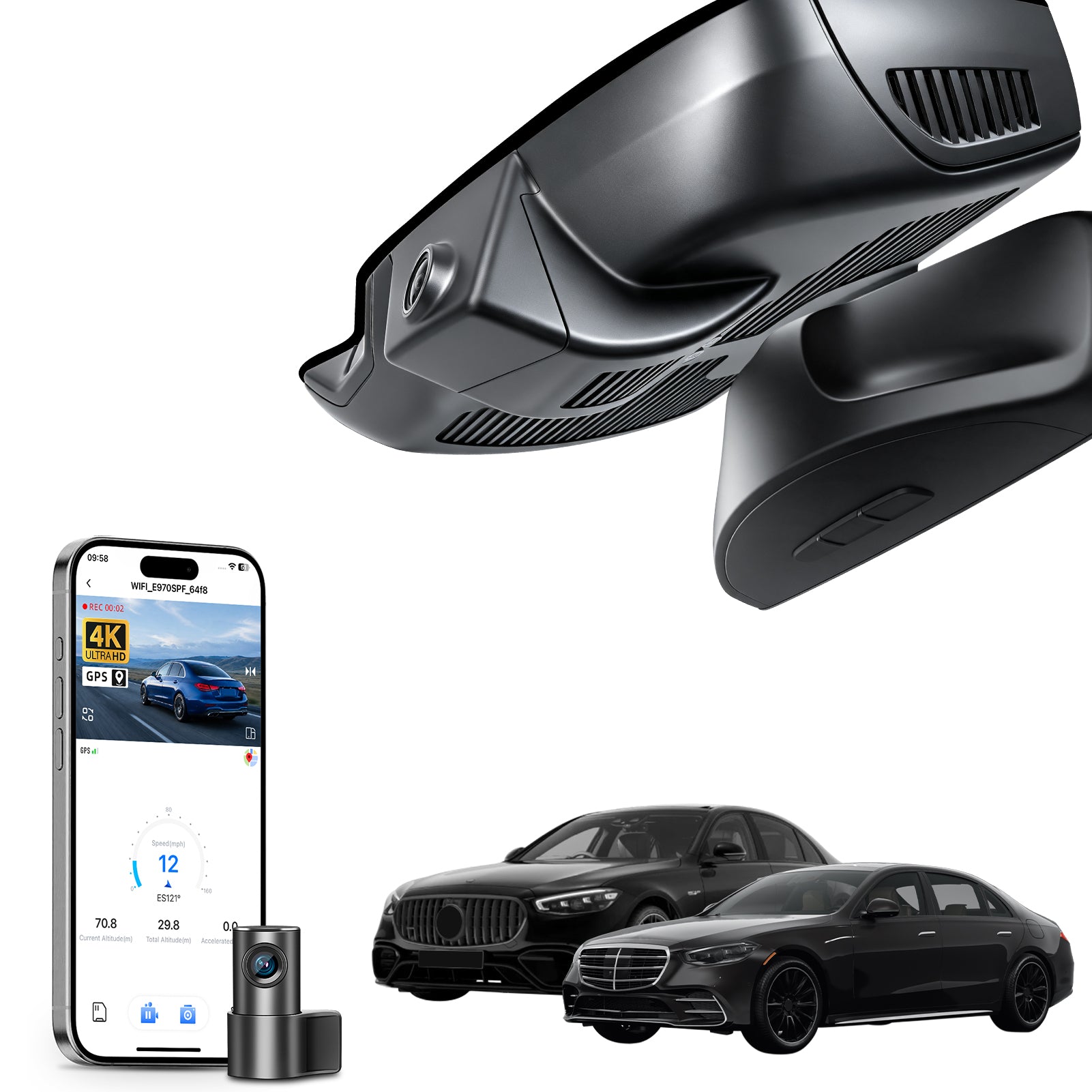 Mangoal Dash Cam for Mercedes-Benz S-Class 2012-2021(Model C)