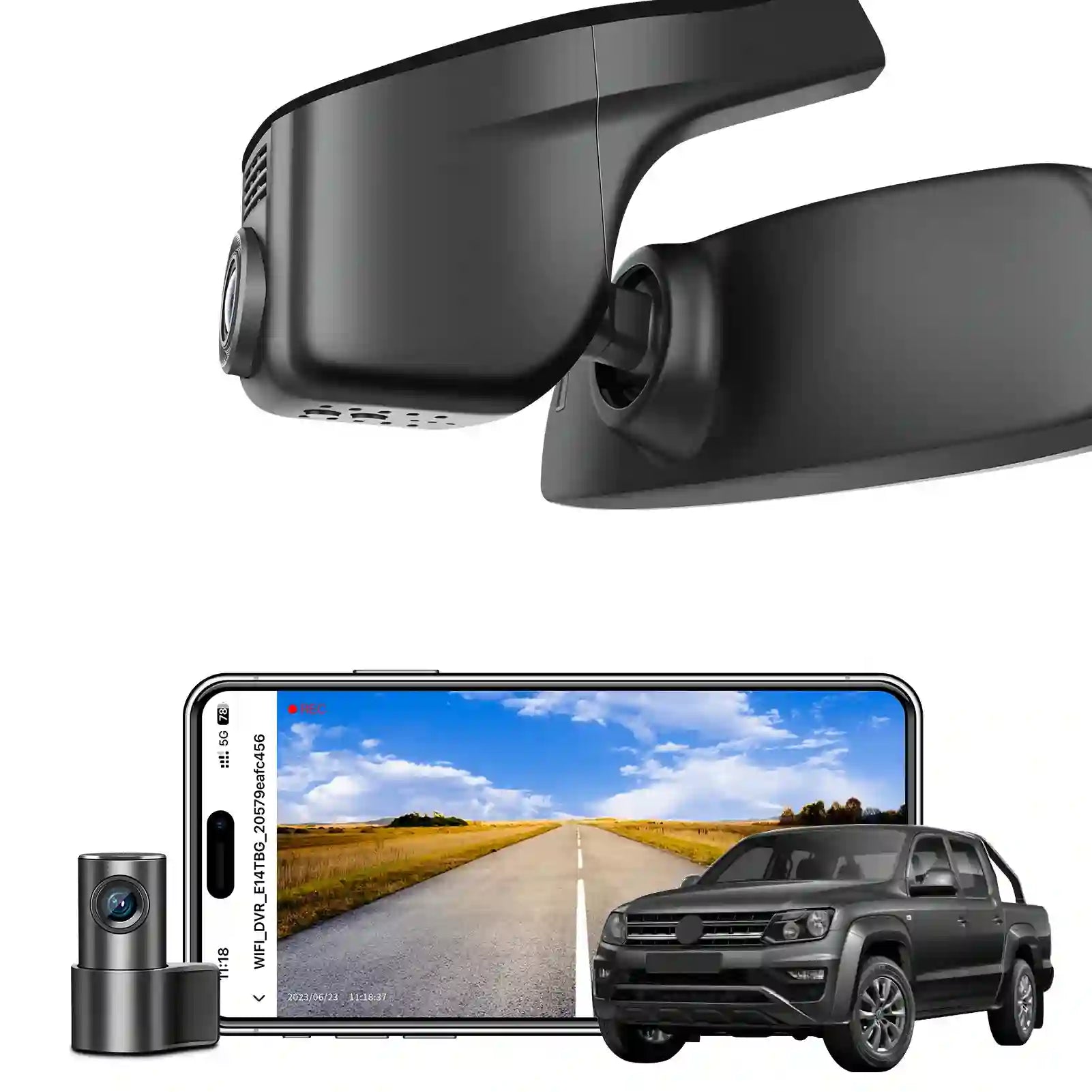Mangoal Front 4K & 1080P Dash Cam for Volkswagen Amarok 2017-2022 (Model A Black)