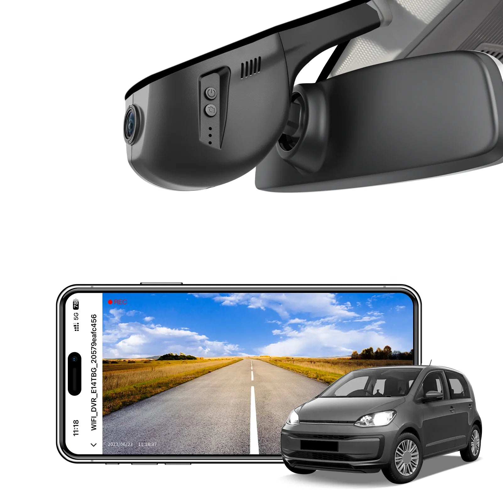 Mangoal 4K Dash Cam for Volkswagen up! & e-up! 2017-2024, Take up! Move up! High up!  Style etc,(Model A)