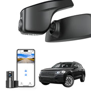 Mangoal 4K Front & 2K Rear 2 Channel HDR Dash Cam, Dual STARVIS 2 IMX678 IMX675, Custom Fit for Volkswagen Touareg 2019-2025 (Model A Black)