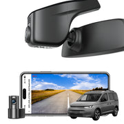 Mangoal 4K Front & 2K Rear 2 Channel HDR Dash Cam, Dual STARVIS 2 IMX678 IMX675, Custom Fit for Volkswagen Caddy 2016-2026 (Model A Black)