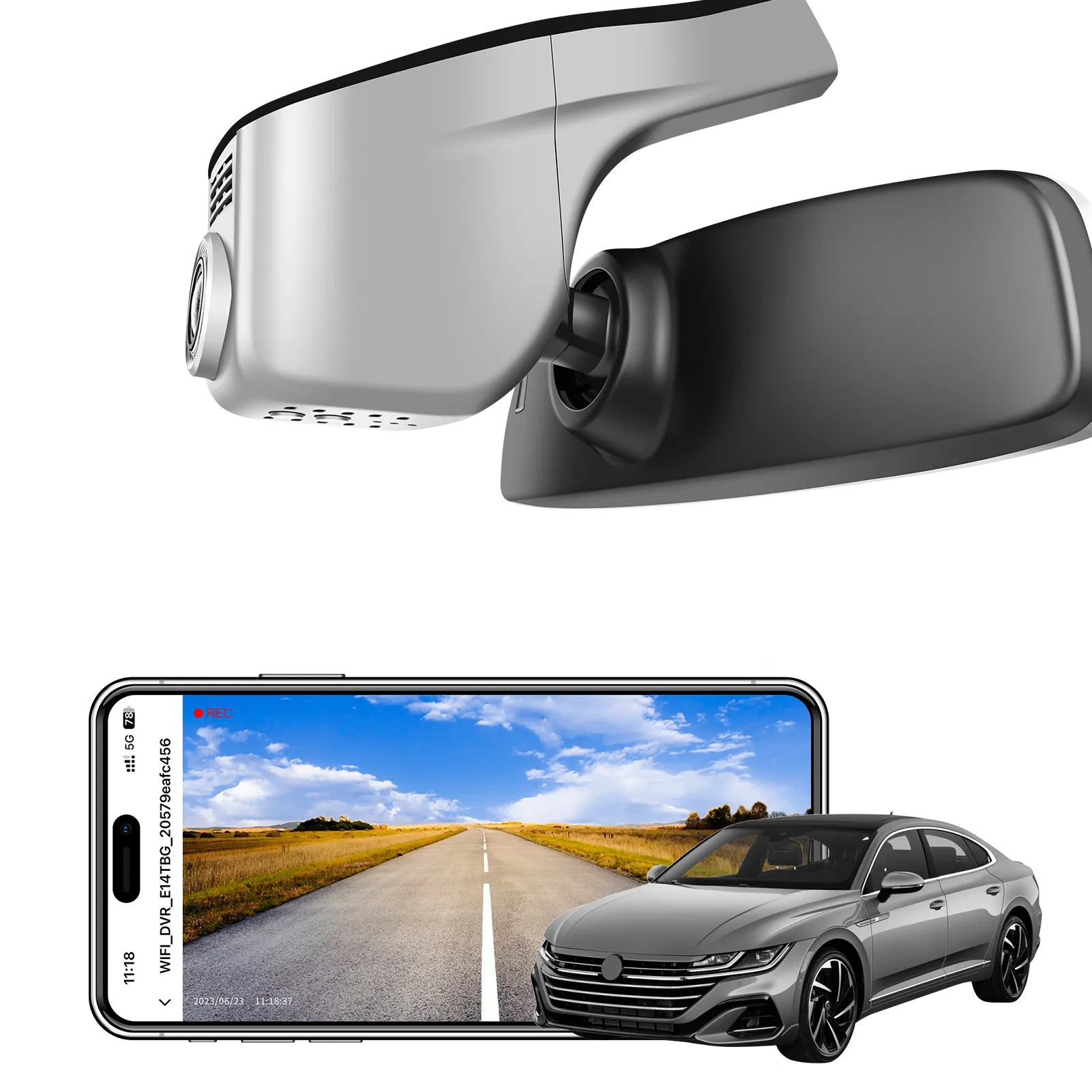 Mangoal 4K Dash Cam for Volkswagen Arteon 2018-2024 (Model A Gray)