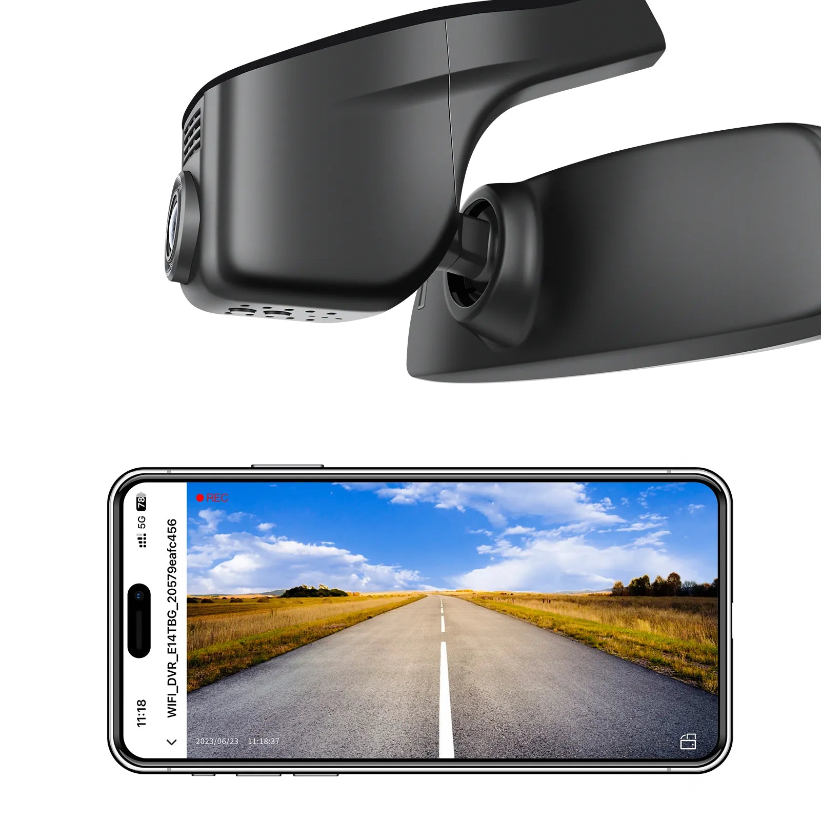 Mangoal Front 4K HDR Dash Cam STARVIS 2 IMX678, Custom Fit for Volkswagen Polo 2018-2024 (Model A Black)