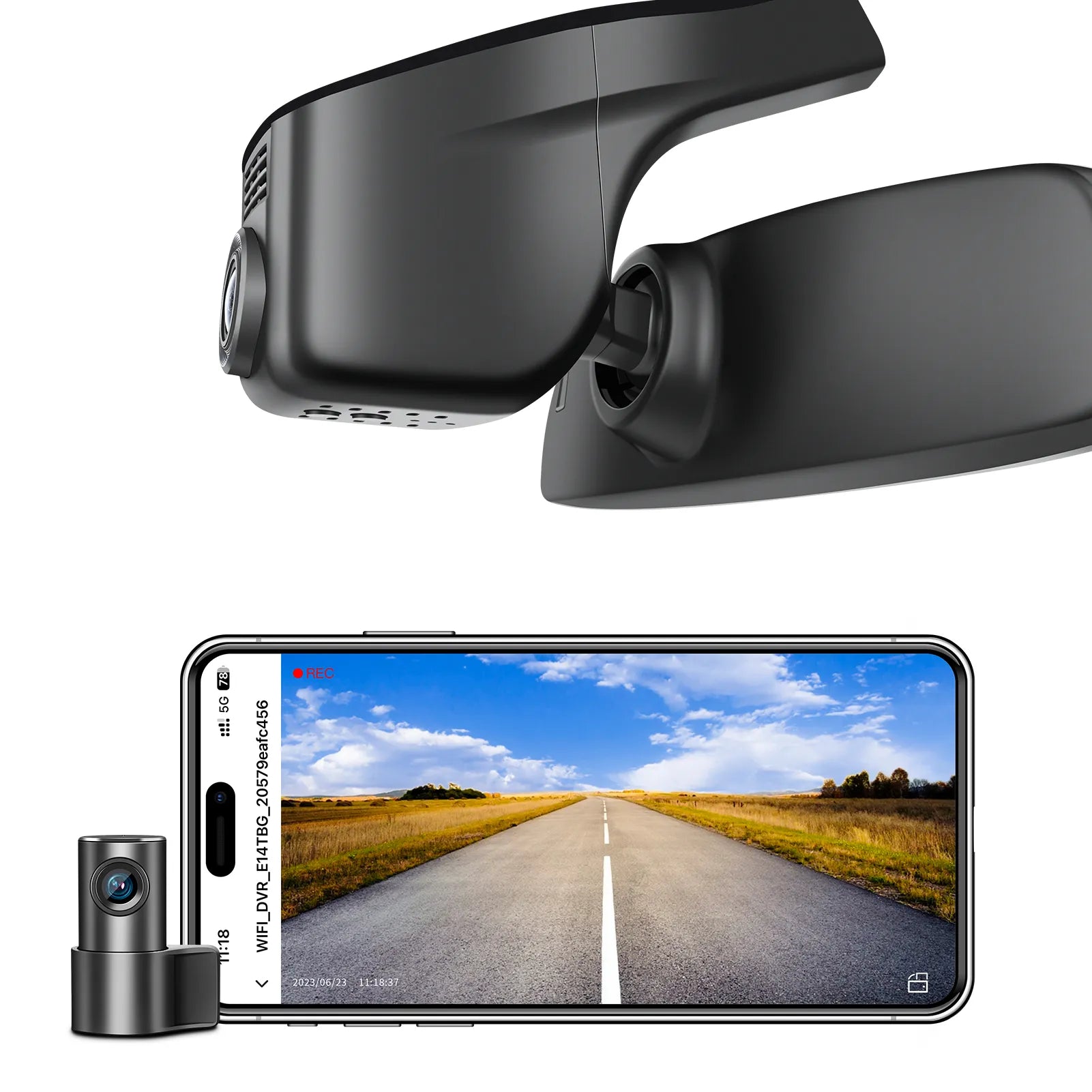 Mangoal 4K Front & 2K Rear 2 Channel HDR Dash Cam, Dual STARVIS 2 IMX678 IMX675, Custom Fit for Volkswagen Transporter T6 T6.1 Multivan & California & Caravelle (Model A Black)