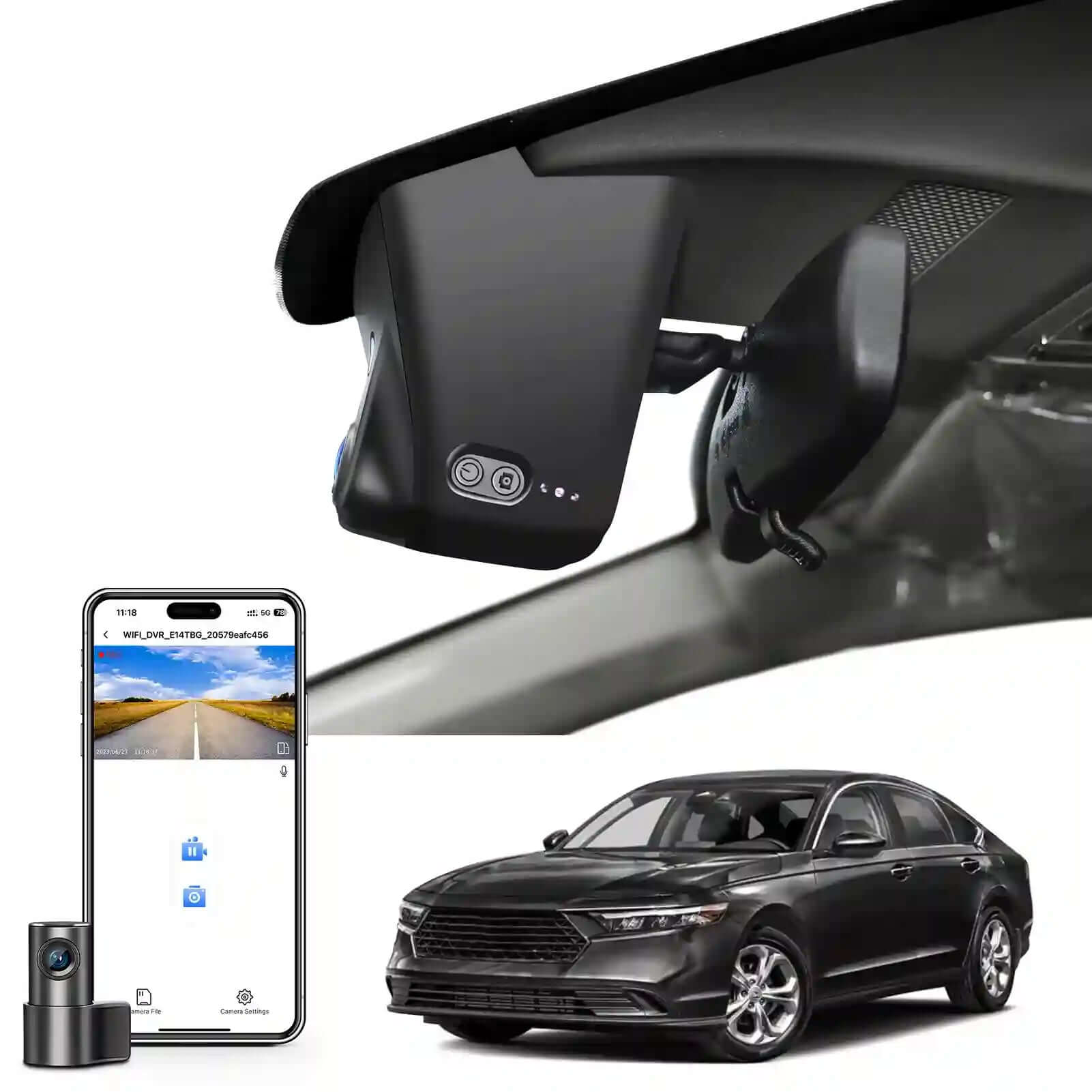 honda accord fron 4k rear 1080P dual dash cam 