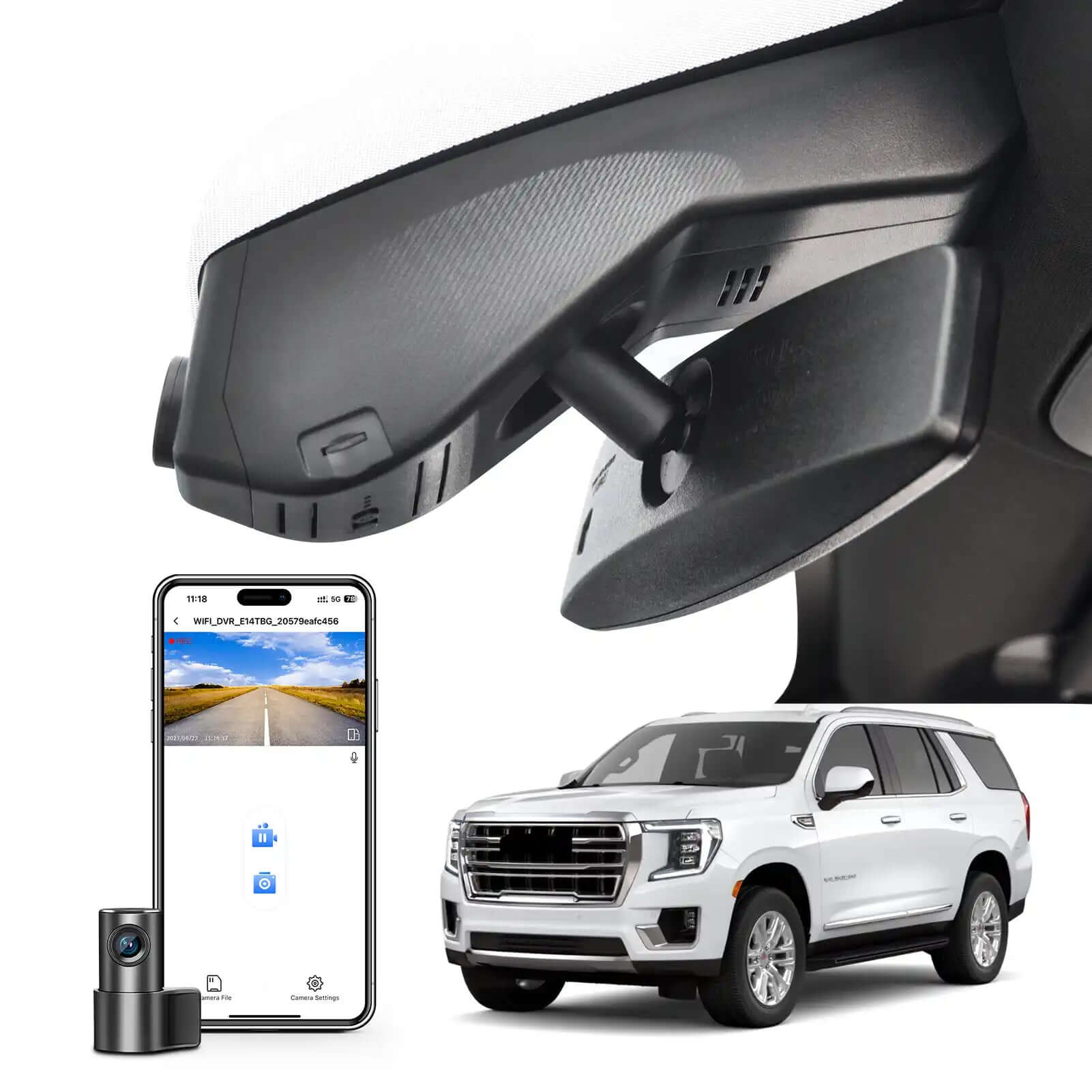 Mangoal tech Front Dash Cam for GMC Yukon,Loop Recording, 128GB Card ...