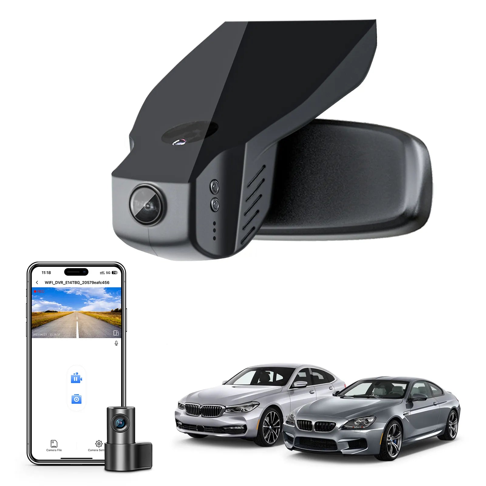Mangoal 4K Front & 2K Rear 2 Channel HDR Dash Cam, Dual STARVIS 2 IMX678 IMX675, for BMW Select 6 Series Gen3 F06 F12 F13 2012-2019 M6(Model B)