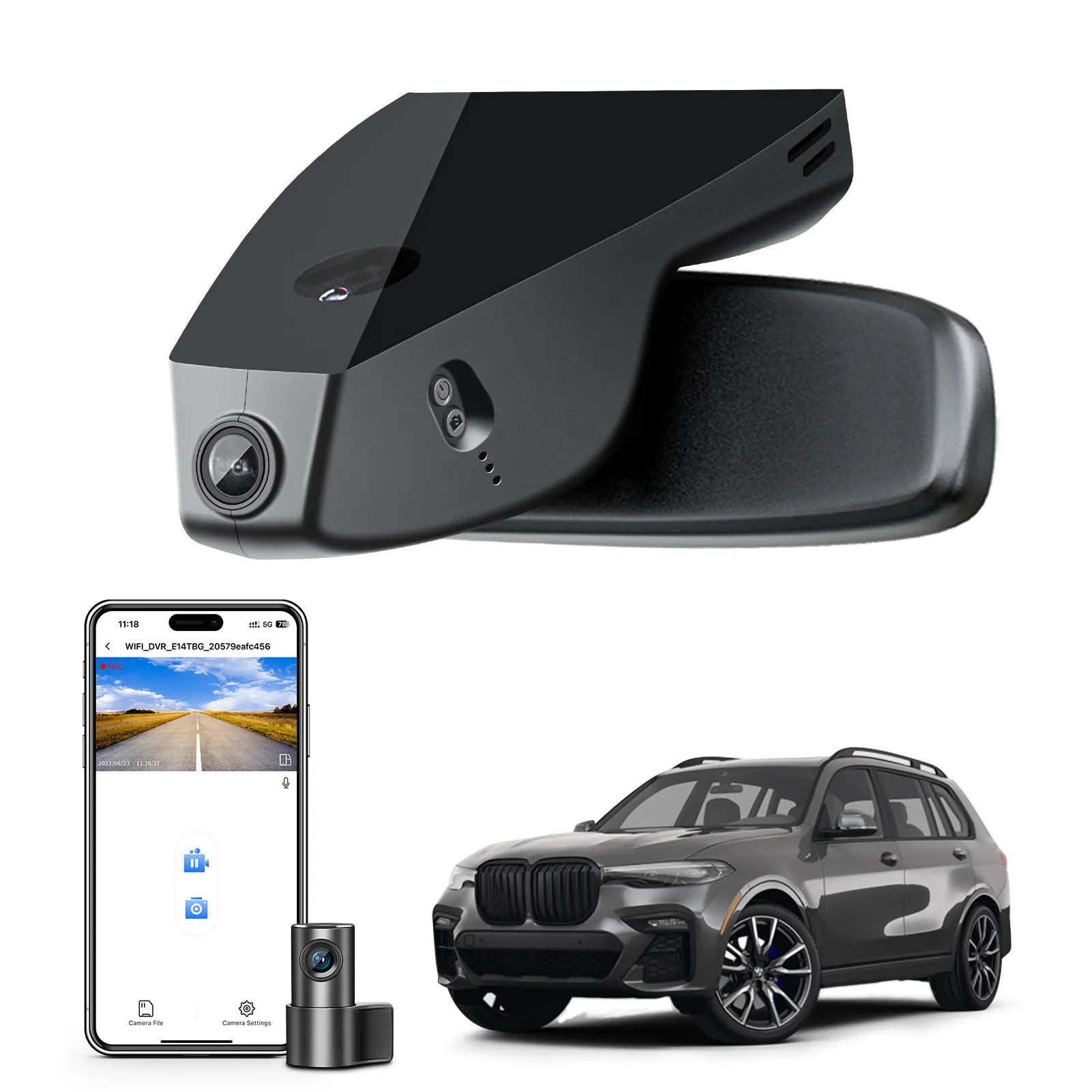 Mangoal 4K Front & 2K Rear 2 Channel HDR Dash Cam, Dual STARVIS 2 IMX678 IMX675, Custom Fit for BMW G07 X7 2019-2022(Model A)