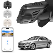 Mangoal Front 4K HDR Dash Cam STARVIS 2 IMX678 for Mercedes-Benz C-Class Gen4 W/S/C/A 205 2015-2021(Model B Black), C200 C250 C300 etc