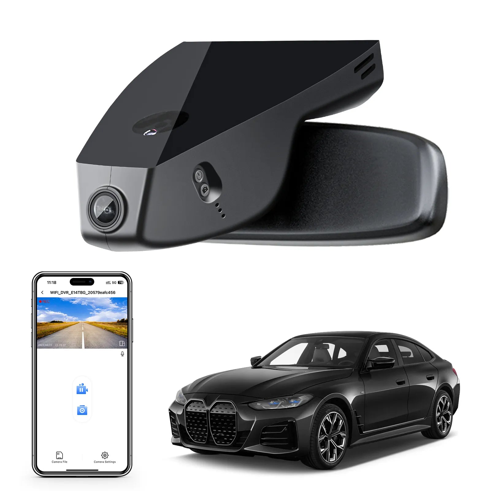 Mangoal 4K Dash Cam Custom for BMW i4 2022 - 2024, eDrive40 M50 xDrive4 -Model A