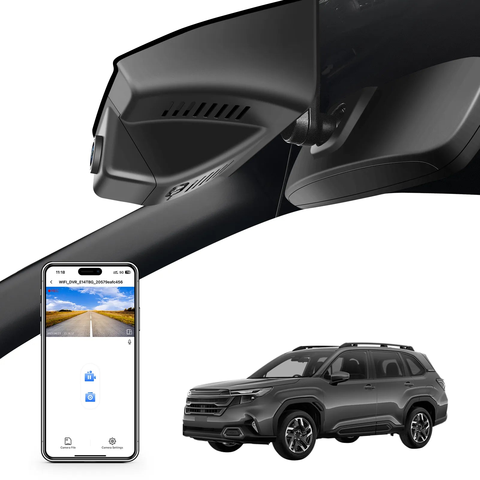 Mangoal 4K Front & 2K Rear 2 Channel HDR Dash Cam, Dual STARVIS 2 IMX678 IMX675, Custom Fit for Subaru Forester Select Gen6 SL 2025 2026 (Model B), AWD Limited Premium Sport etc, 5GHz WiFi, GPS, 128GB Card